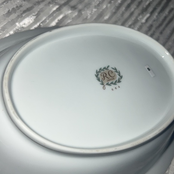 RC SERVING BOWL VTG 1960s PATTERN NORITAKE 564 VICTORIAN ROSES AND LAUREL WREATH - Picture 6 of 10